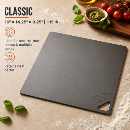 The classic pizza steel | 16inch x 14.25inch x 0.25inch | 15lb